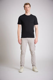 Black t-shirt men short sleeve 100% cotton everyday essential